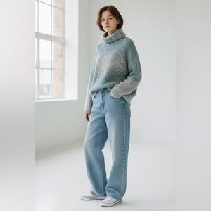 ALPHAMOMENT Ombré Boucle Women’s Sweater